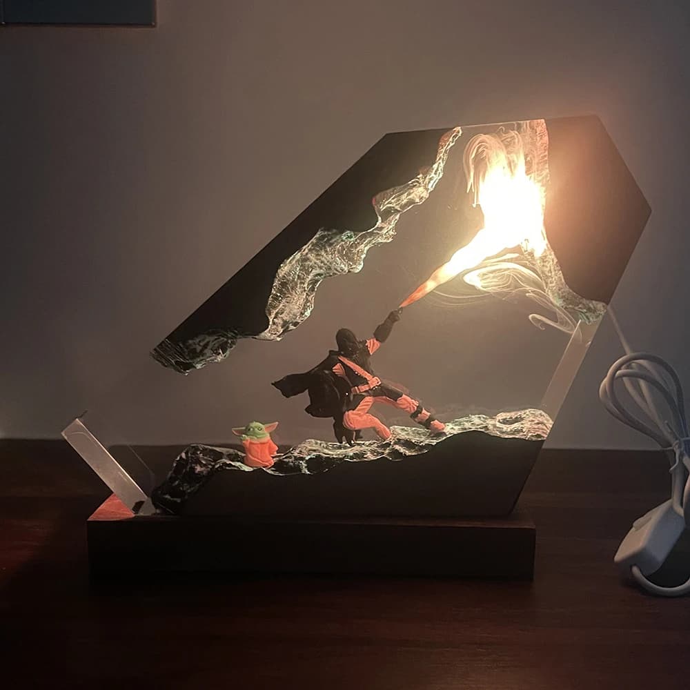 Table Resin Lamp Sci-fi Figure Colorful Night Light Customized Movie Figure Creative Artistic Desktop Home Decor USB Charge