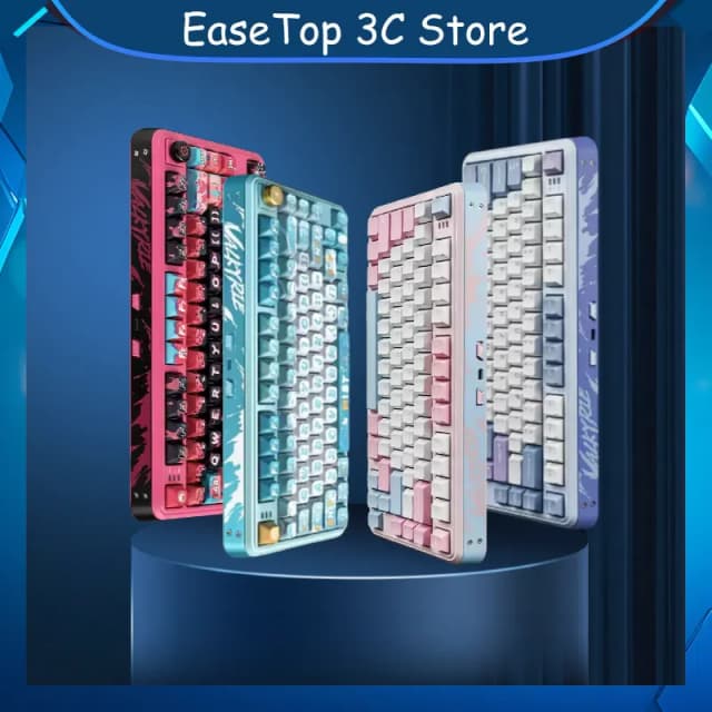 VALKYRIE Vk75 Mechanical Keyboard Hot Swappable RGB Gasket Tri-Mode E-Game 2.4g/Wired/Bluetooth Customized Mechanical Keyboard